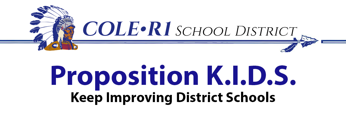 Proposition K.I.D.S. Keep Improving District School text with mascot