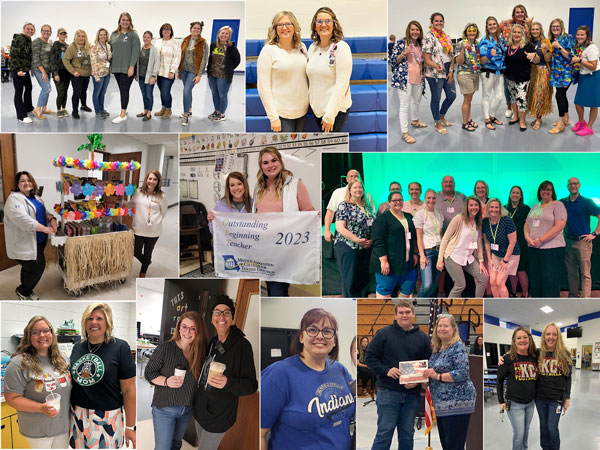 This is a collage of photos of various Cole County R-1 School District Teachers